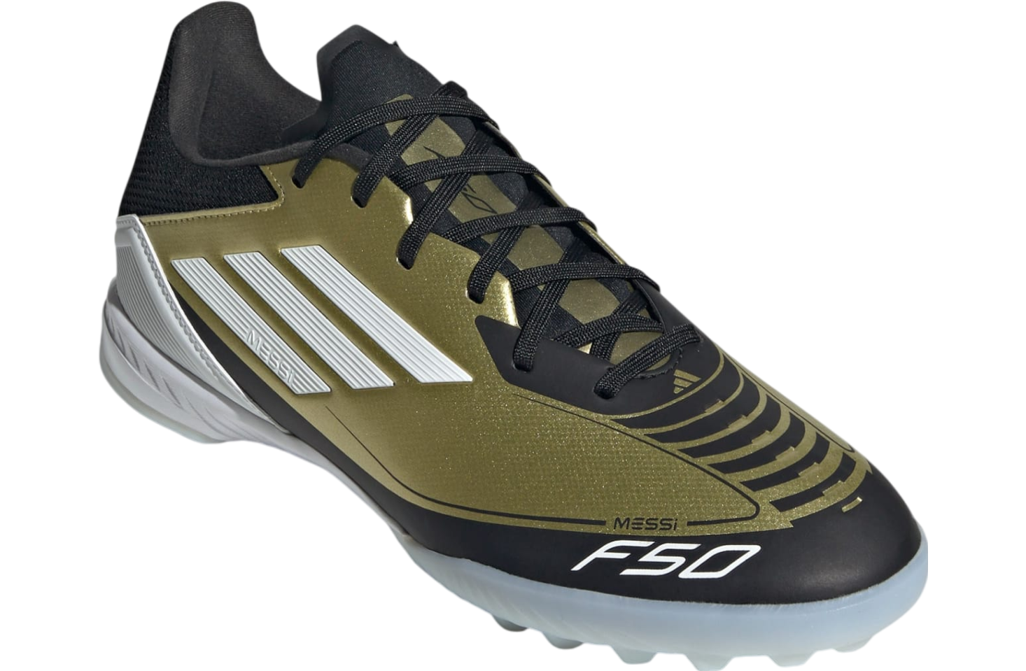 Adidas Messi F50 League Turf Gold Metallic / Cloud White