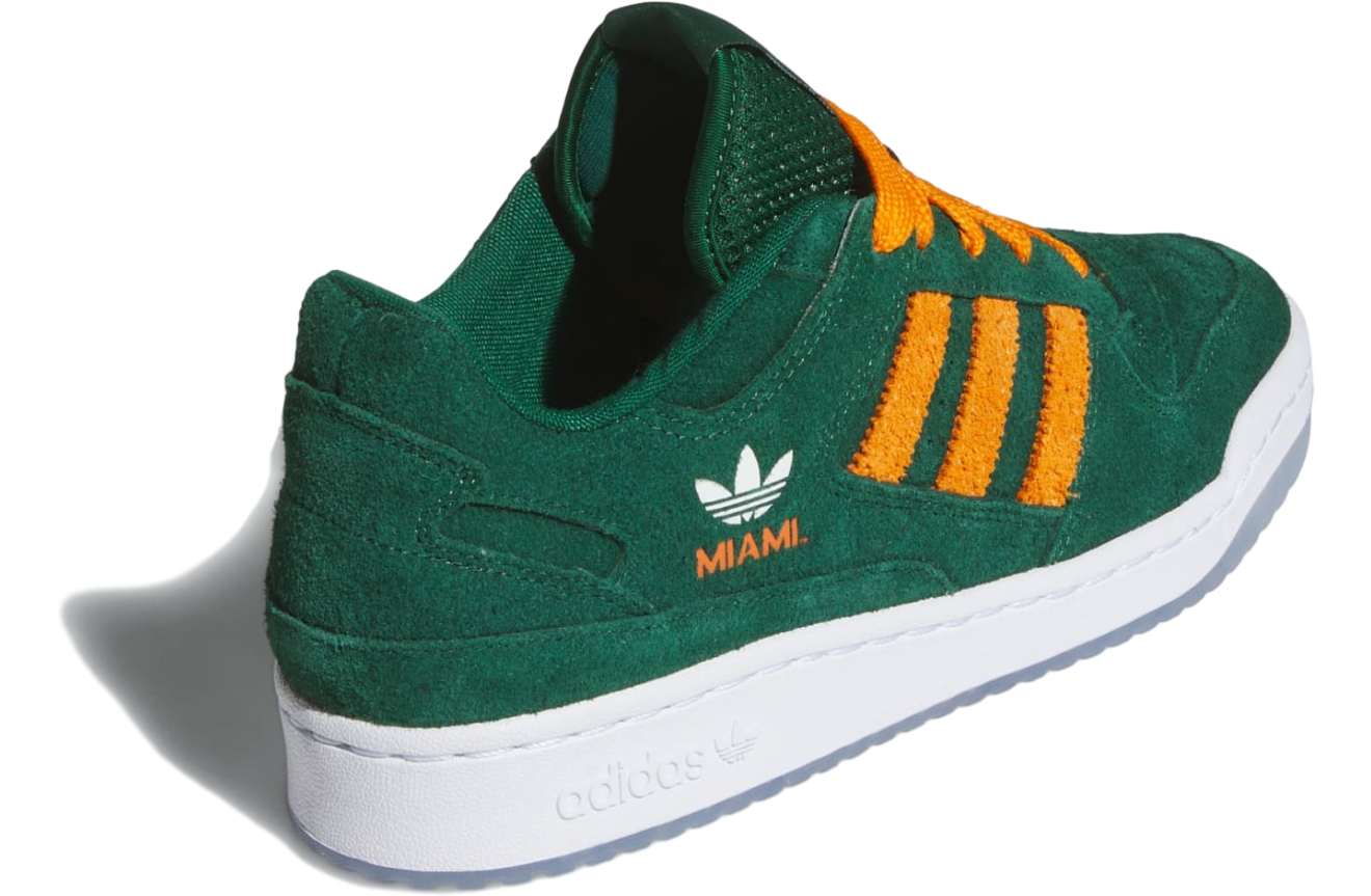 Adidas Miami Hurricanes Forum Low Cl Dark Green / Cloud White