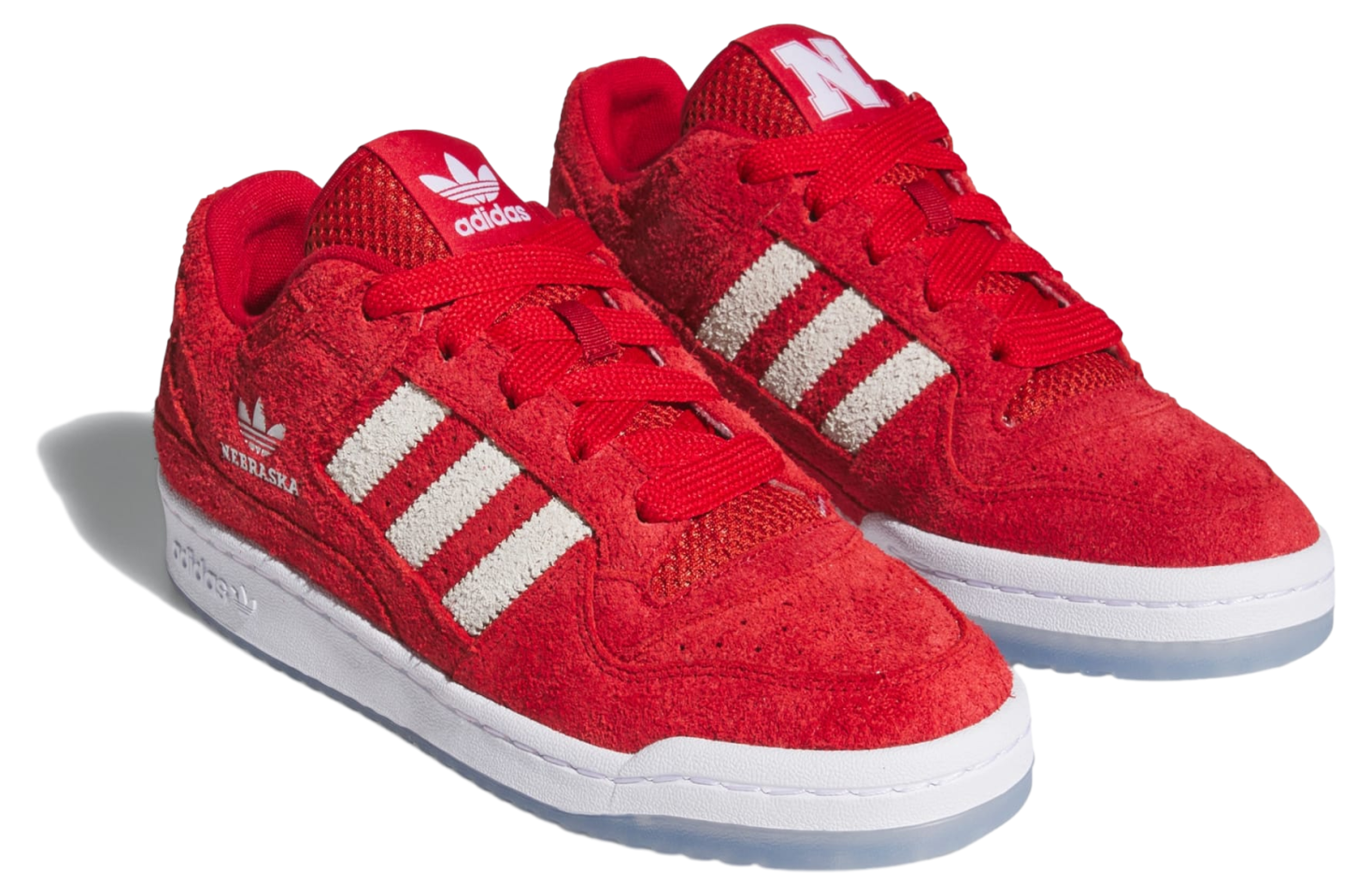 Adidas Nebraska Cornhuskers Forum Low Cl Team Power Red 2 / Cloud White