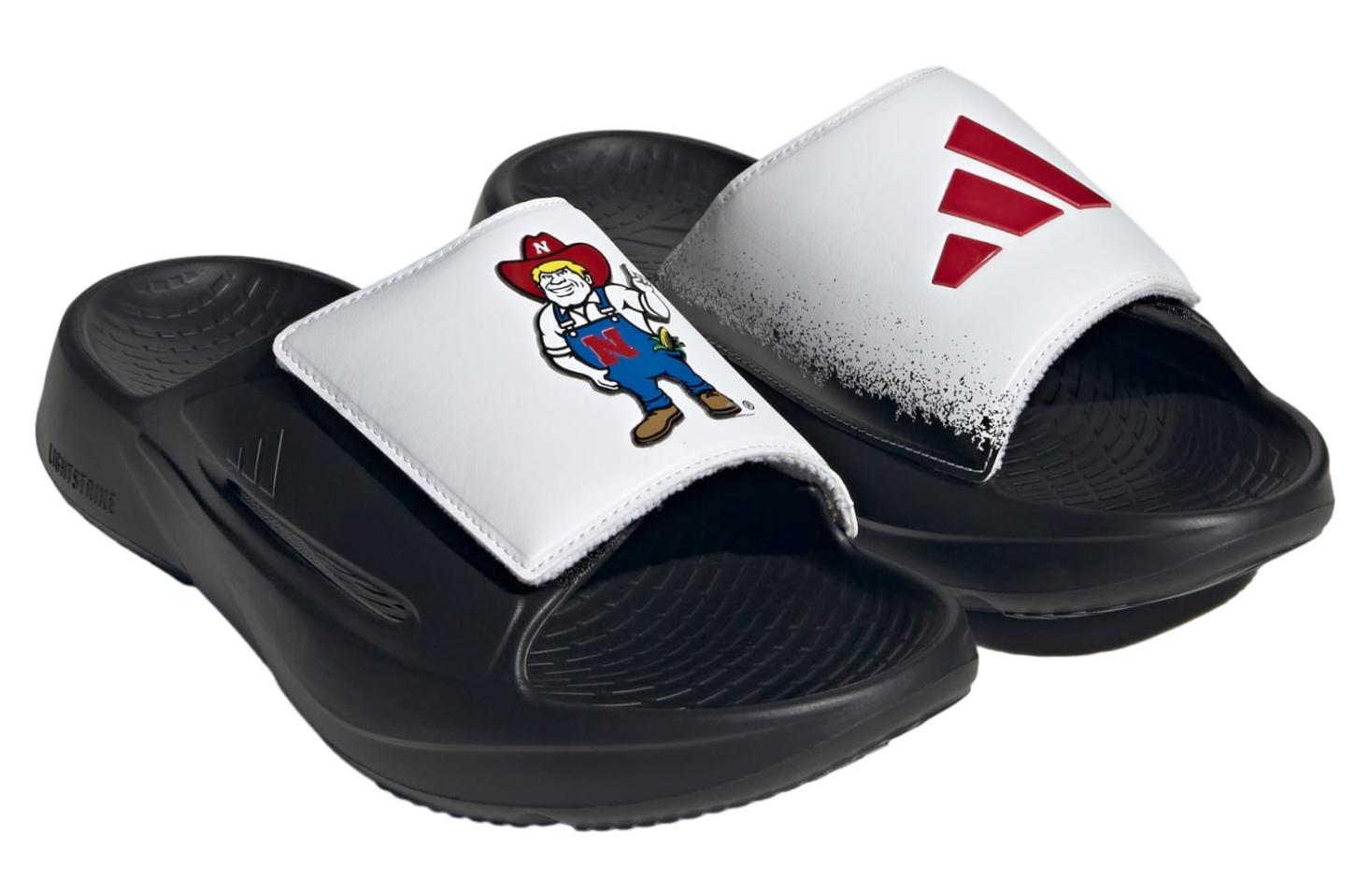 Adidas Nebraska Cornhuskers Lightblaze Slide Core Black / Team Power Red