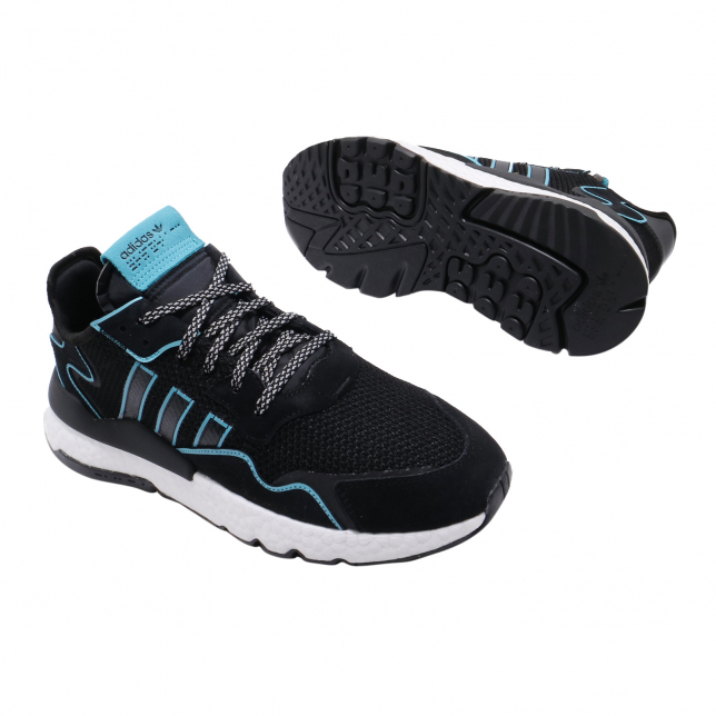 adidas Nite Jogger Core Black Bright Cyan