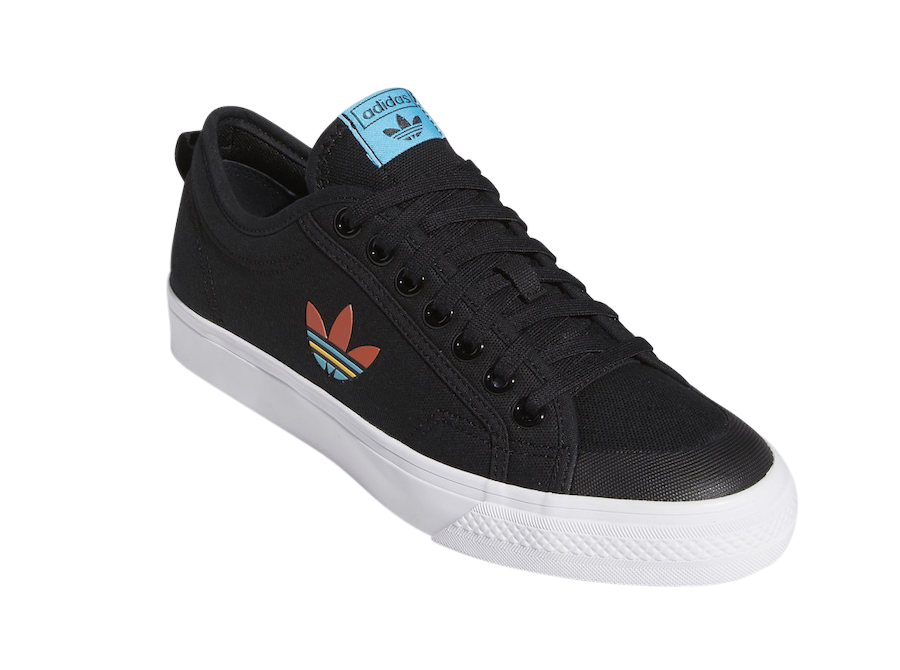 adidas Nizza Core Black Signal Cyan