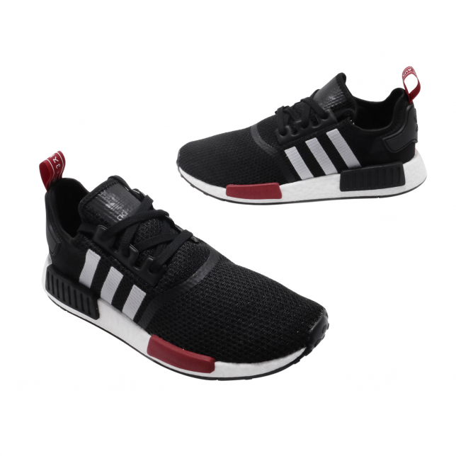  adidas Originals NMD-R1 Black/White/Team Power Red 10.5 D (M)  | Fashion Sneakers