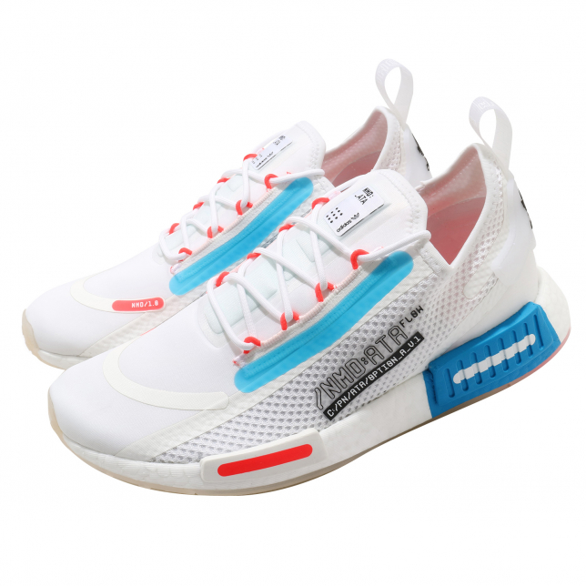 adidas nmd r1 white red blue