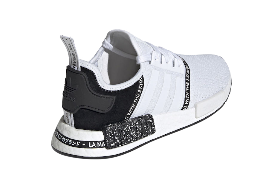 adidas nmd r1 white black speckle