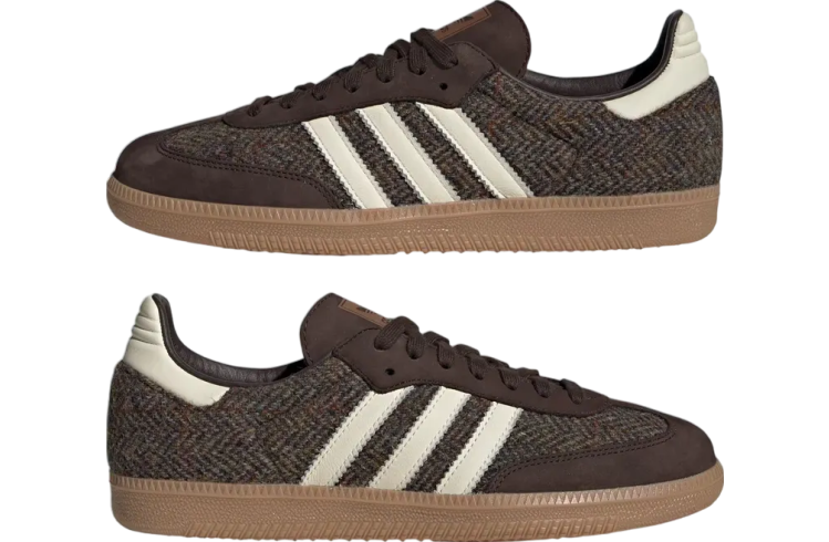 Adidas Originals Samba Tweed Pack Dark Brown Cream White Black