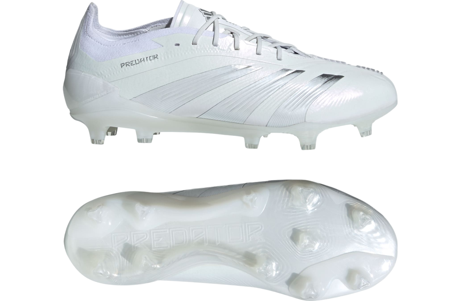 Adidas Predator 24 Elite Low FG Cloud White / Silver Metallic