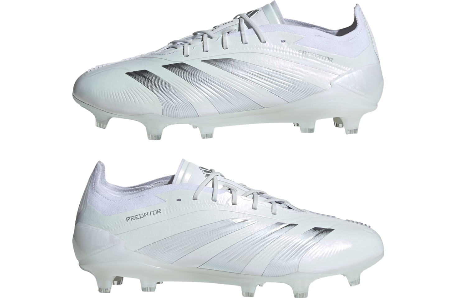 Adidas Predator 24 Elite Low FG Cloud White / Silver Metallic