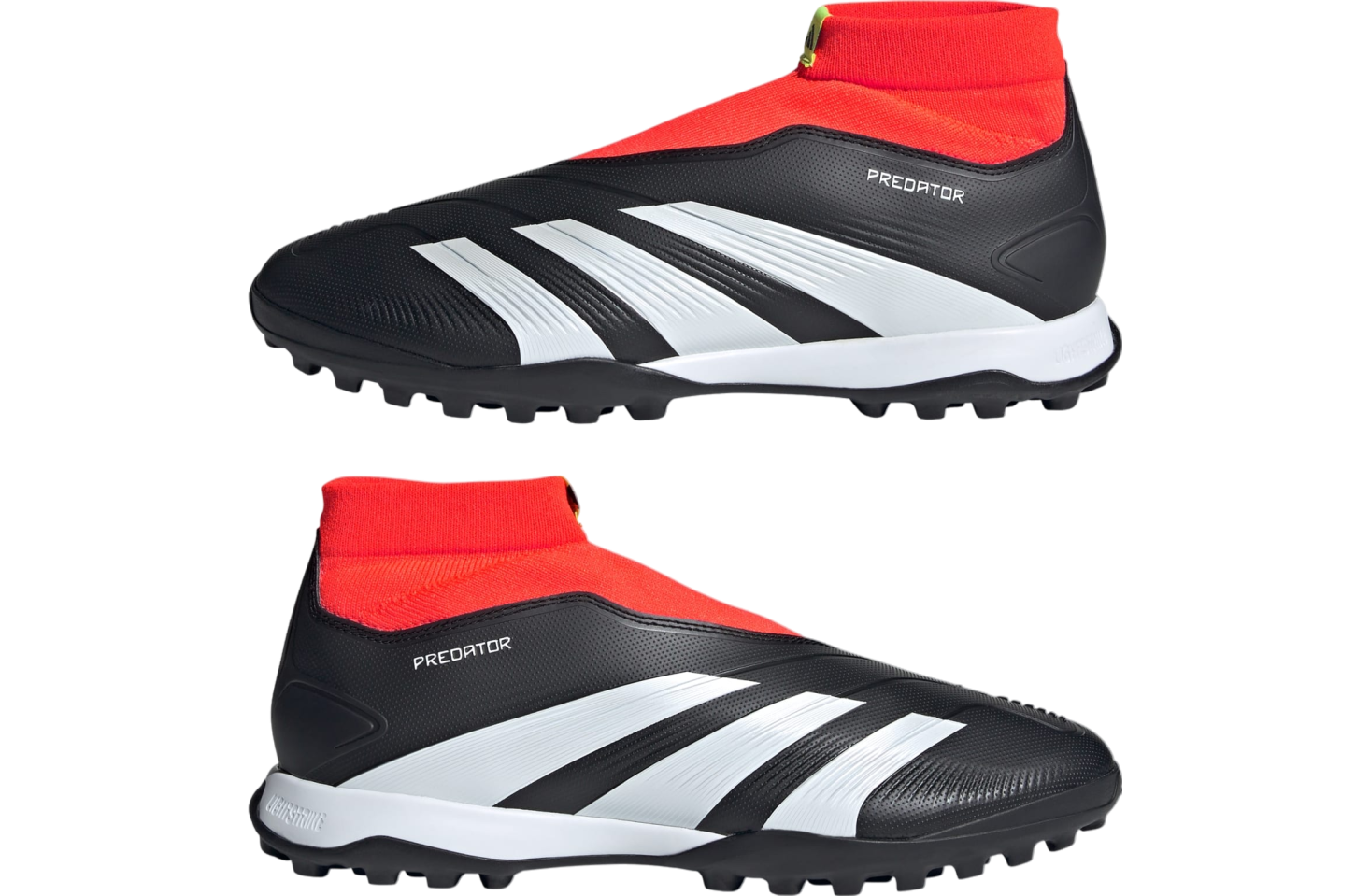 Adidas Predator 24 League Laceless Turf Soccer WMNS Core Black / Solar Red