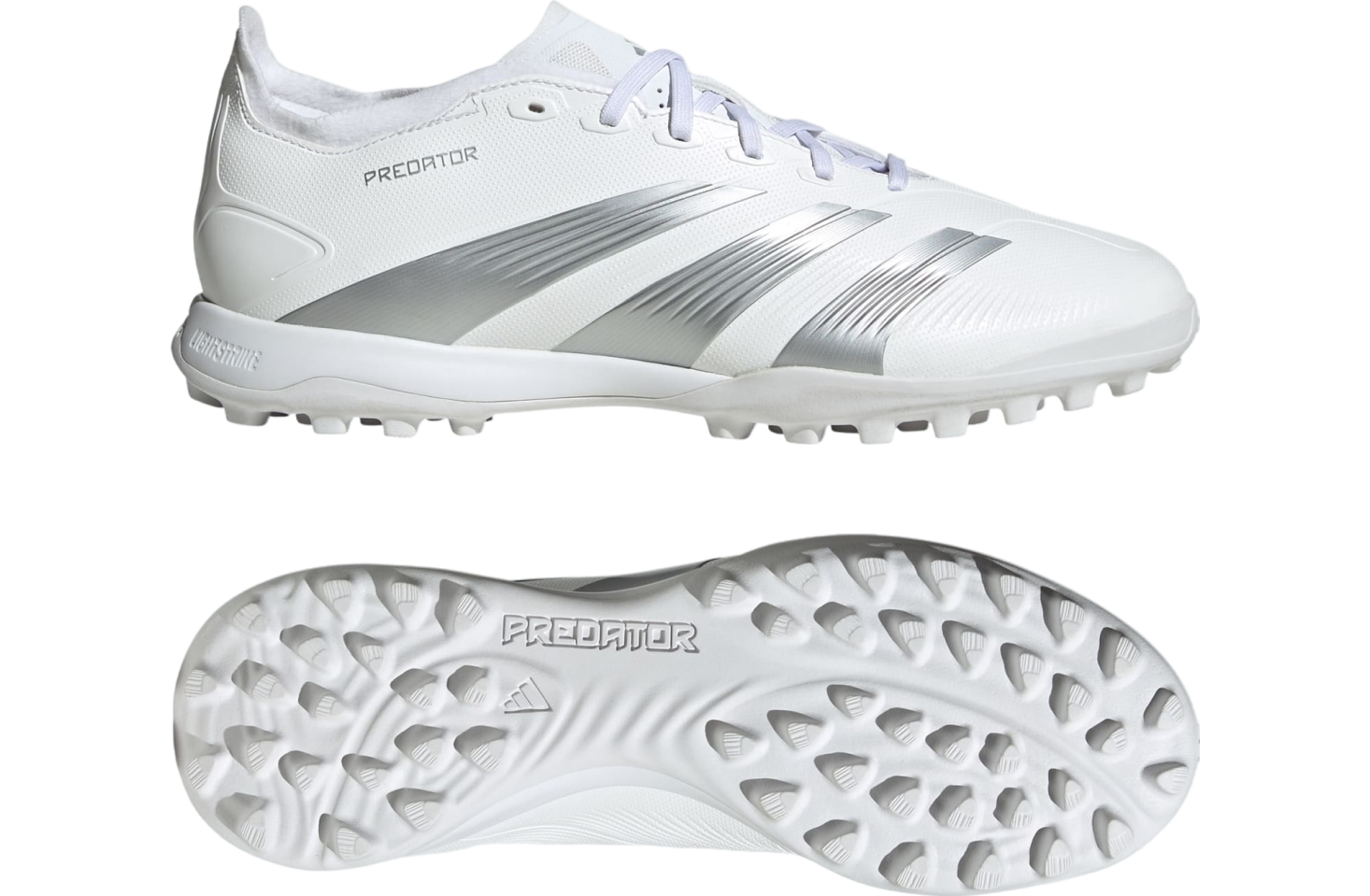 Adidas Predator 24 League Low Turf Cloud White / Silver Metallic