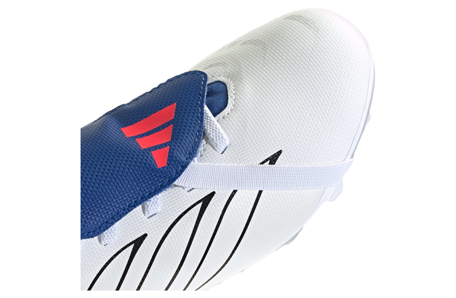 Adidas Predator Club Fold-Over Tongue Elastic Laces FG /multi Ground GS Cloud White / Zero Metalic