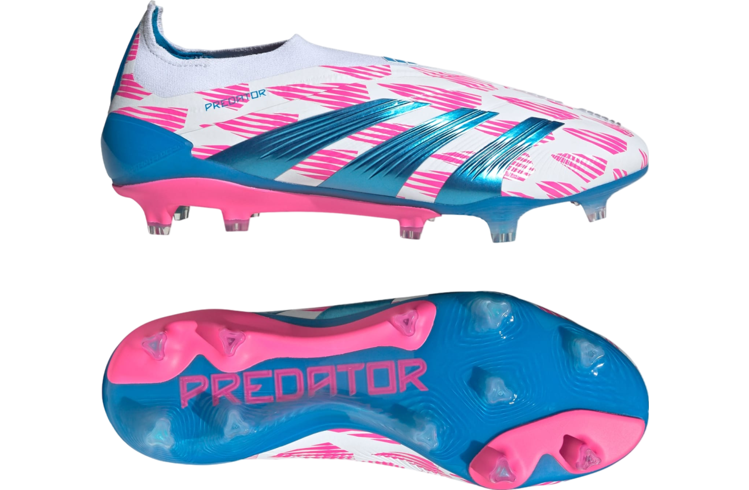 Adidas Predator Elite FG Laceless WMNS Cloud White / Solar Blue