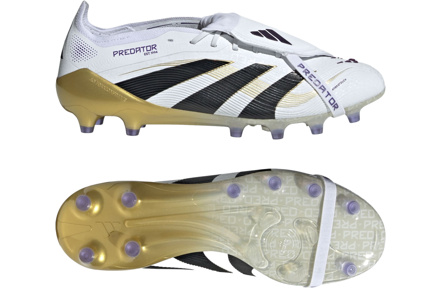 Adidas Predator Elite Fold-over Tongue Ag Cloud White / Core Black / Gold Metallic
