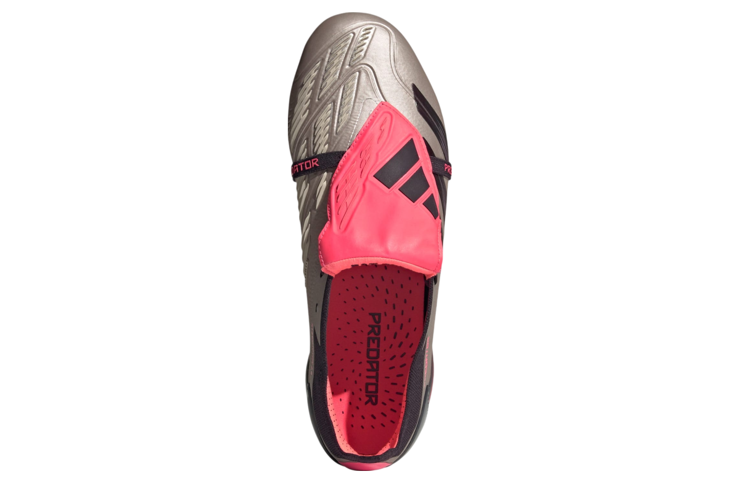 Adidas Predator Elite Fold-Over Tongue FG Platinum Metallic / Aurora Black