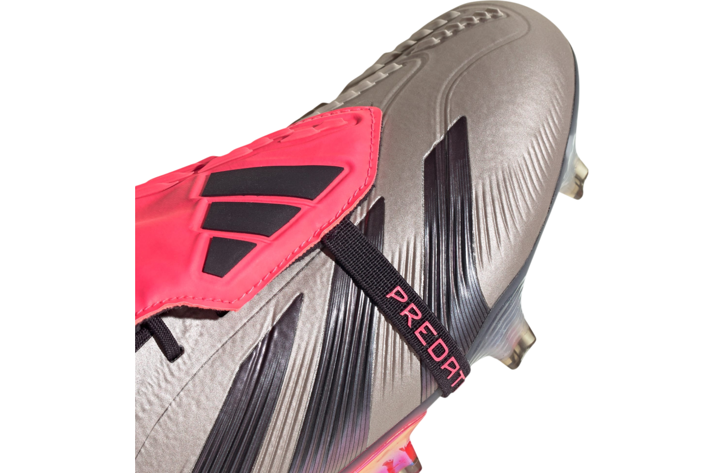 Adidas Predator Elite Fold-Over Tongue FG Platinum Metallic / Aurora Black