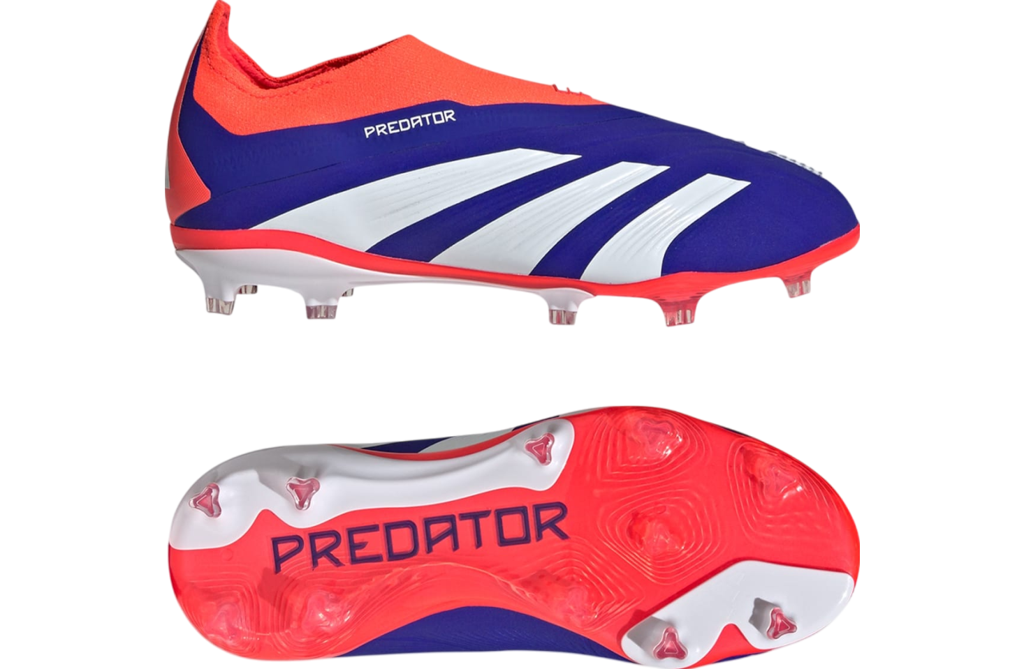 Adidas Predator Elite Laceless FG GS Lucid Blue / Cloud White