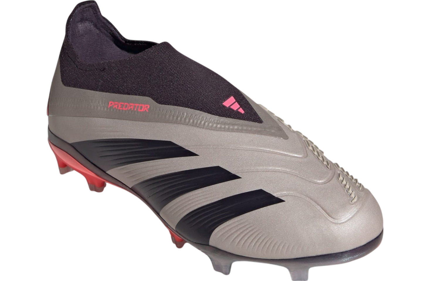 Adidas Predator Elite Laceless FG GS Platinum Metallic / Aurora Black