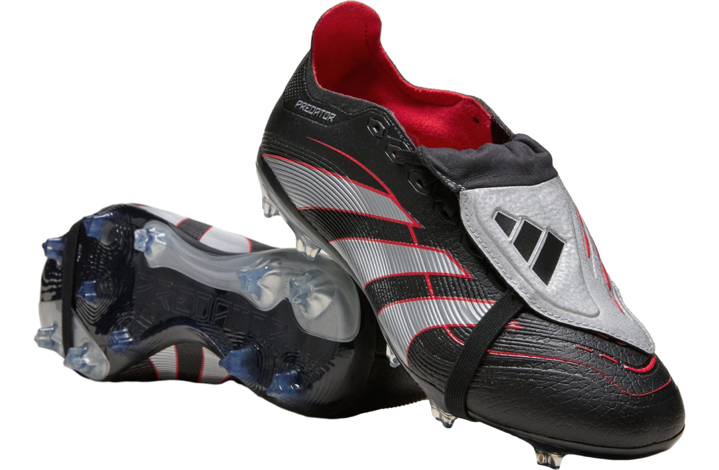 Adidas Predator League Bsr Fold-Over Tongue FG/MG Core Black / Silver Metallic