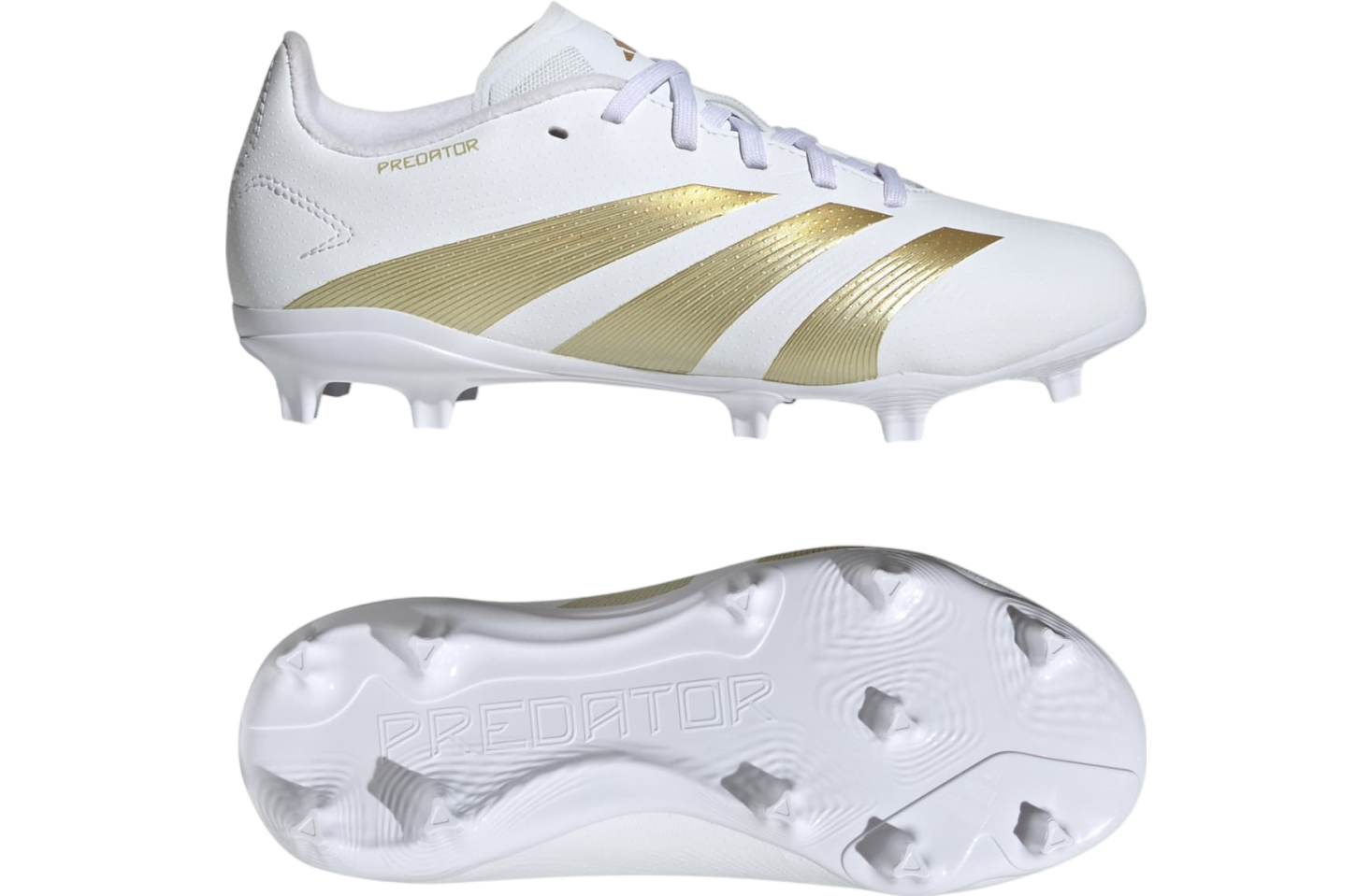 Adidas Predator League FG GS Cloud White / Gold Metallic