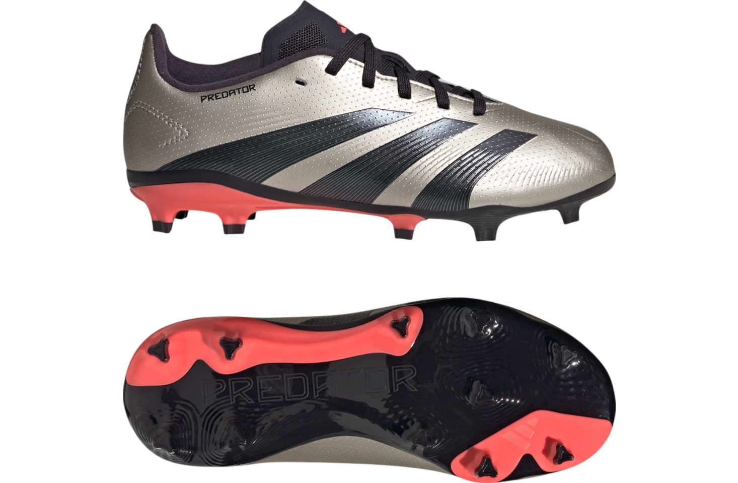 Adidas Predator League FG GS Platinum Metallic / Aurora Black