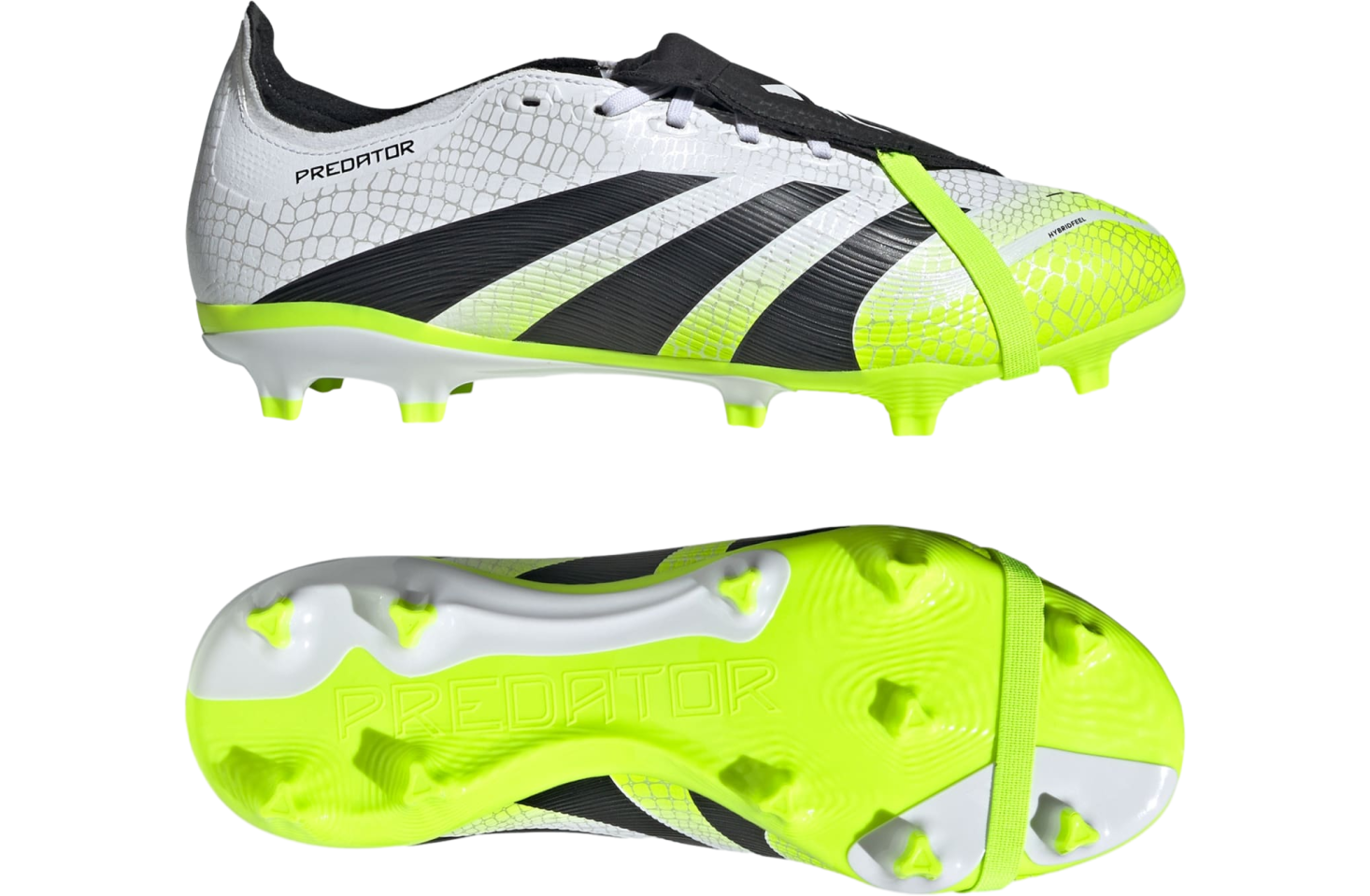 Adidas Predator League Fold-over Tongue Fg/mg Cloud White / Core Black / Lucid Lemon