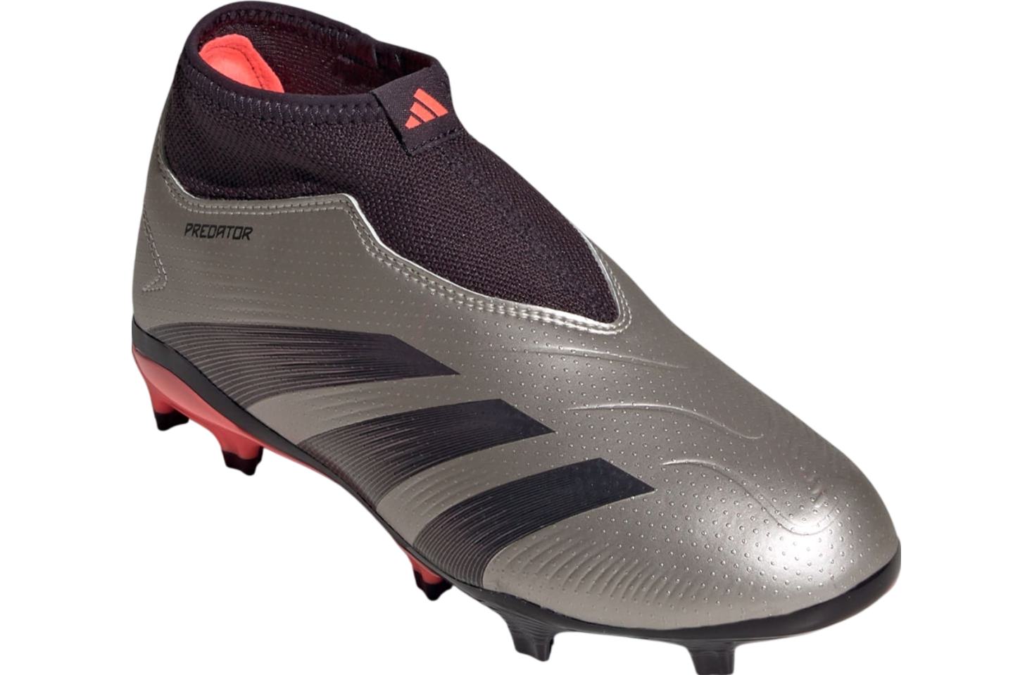 Adidas Predator League Laceless FG GS Platinum Metallic / Aurora Black