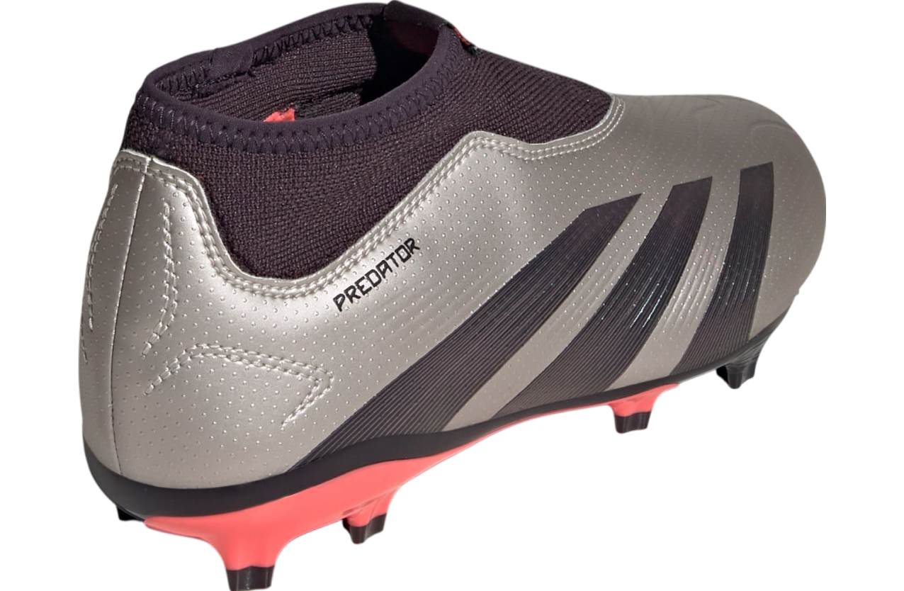 Adidas Predator League Laceless FG GS Platinum Metallic / Aurora Black