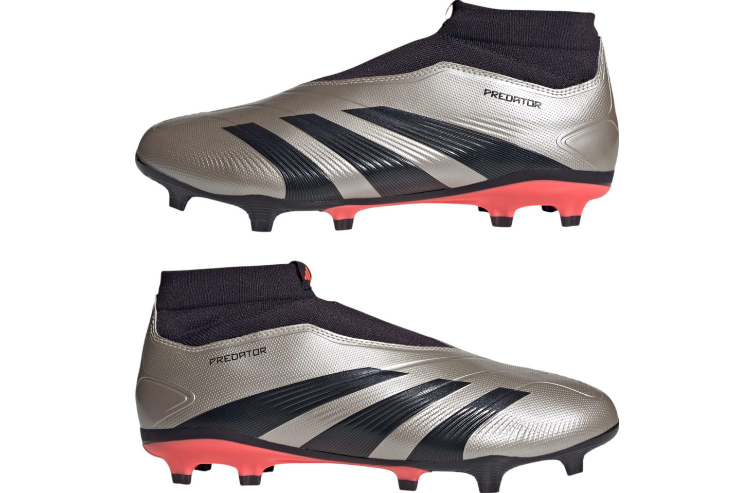 Adidas Predator League Laceless FG Platinum Metallic / Aurora Black