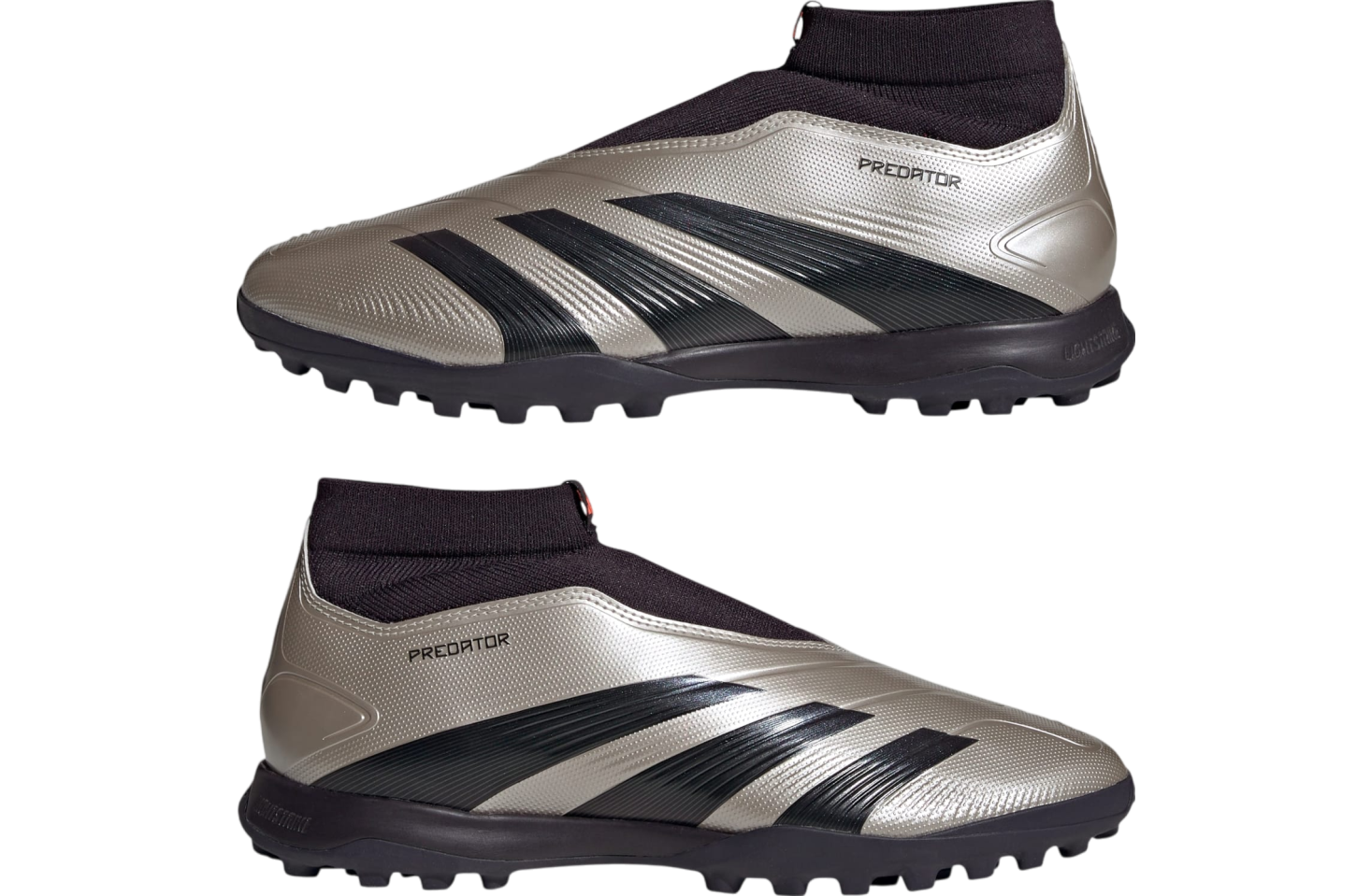 Adidas Predator League Laceless Turf Platinum Metallic / Aurora Black