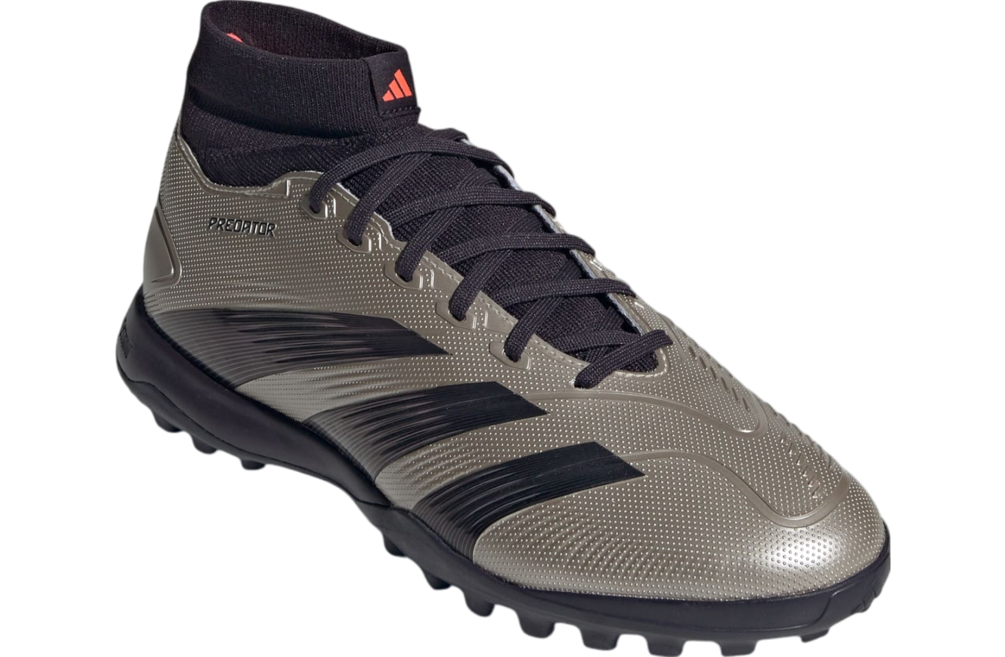 Adidas Predator League Mid-Cut Turf Platinum Metallic / Aurora Black