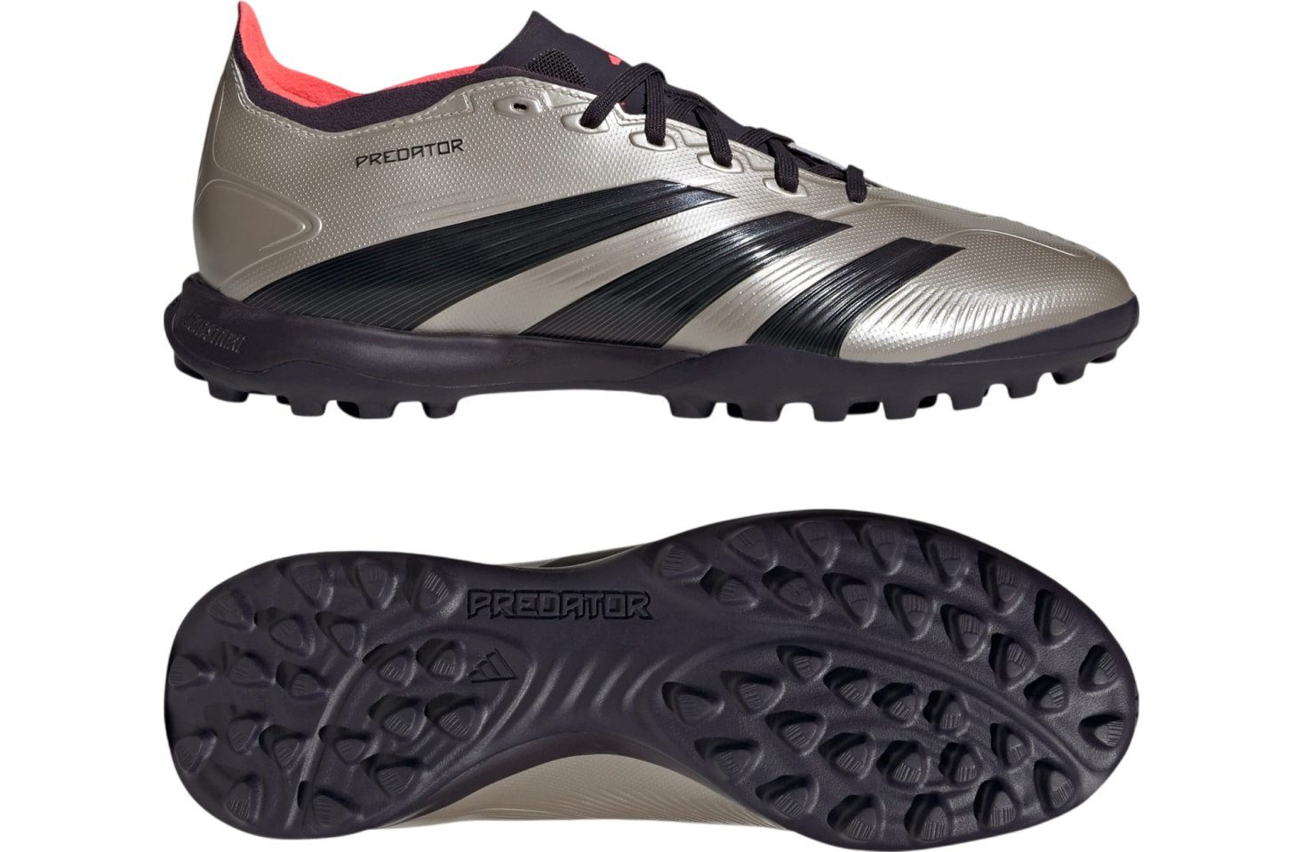 Adidas Predator League Turf Platinum Metallic / Aurora Black