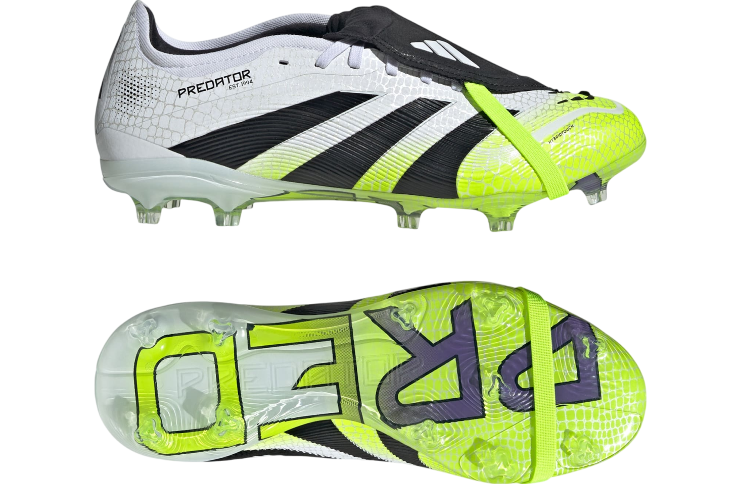 Adidas Predator Pro Fold-over Tongue Fg Cloud White / Core Black / Lucid Lemon