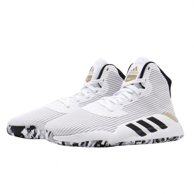 adidas Pro Bounce 2019 GCA Footwear White Core Black Gold Metallic