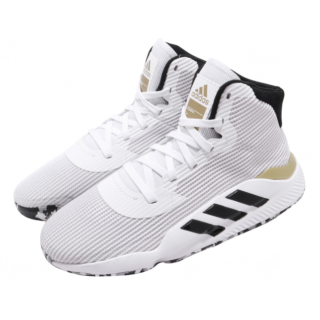 adidas Pro Bounce 2019 GCA Footwear White Core Black Gold Metallic