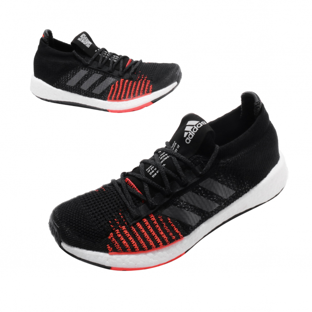 adidas PulseBoost HD Core Black Grey Solar Red