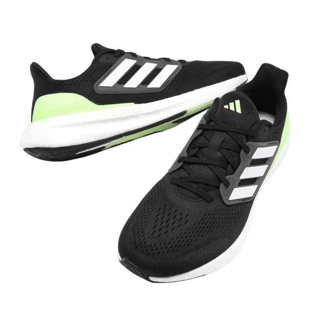 Adidas Pureboost 23 Wide Core Black / Green Spa