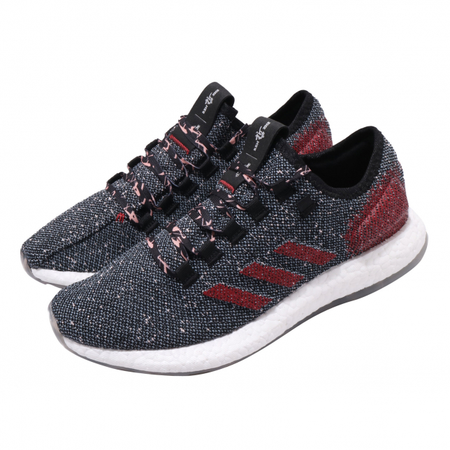 adidas PureBoost Core Black Scarlet Clear Orange