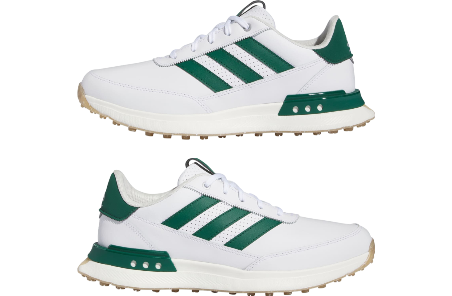 Adidas S2g Spikeless Leather 24 Golf Cloud White / Collegiate Green