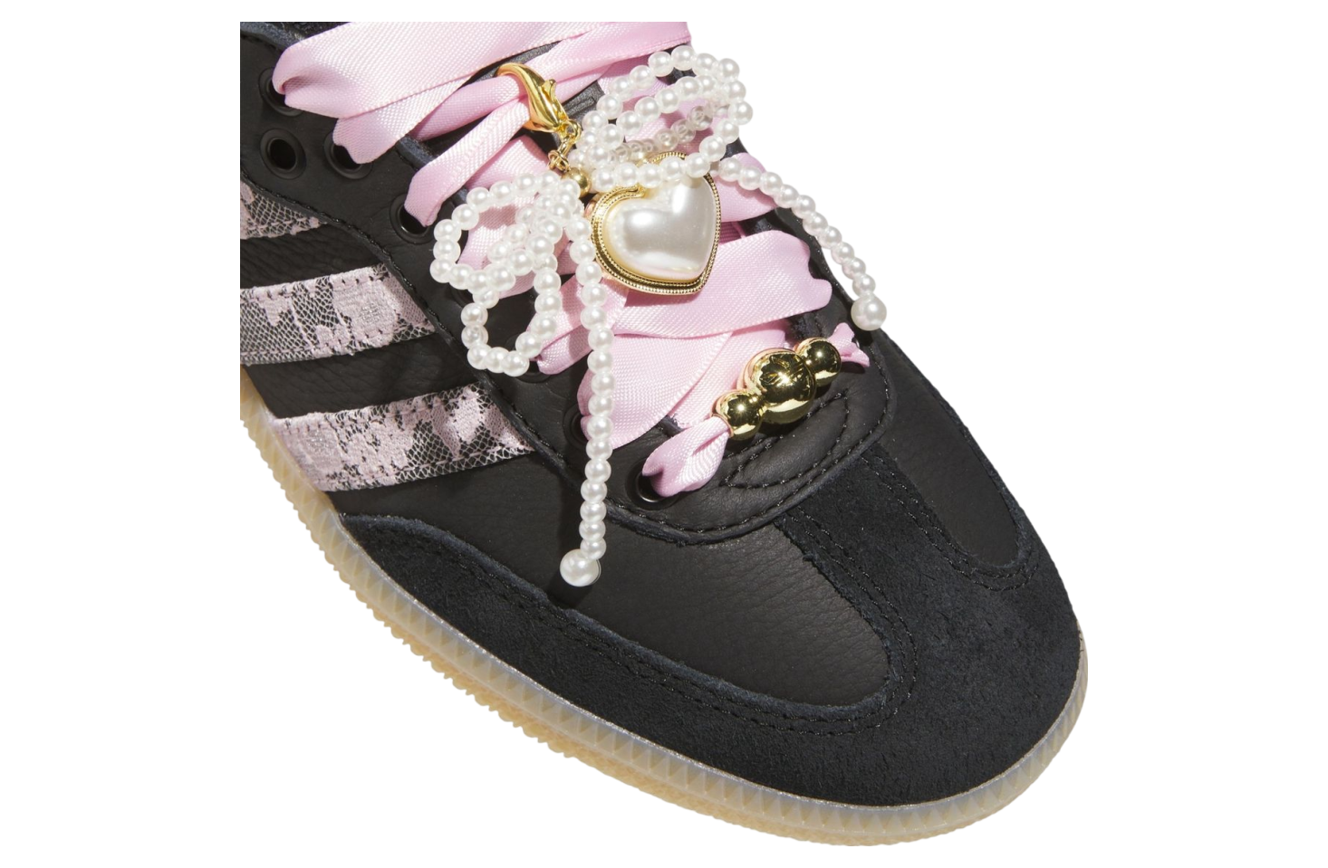 Adidas Samba Lt Lace & Pearls Core Black / Clear Pink