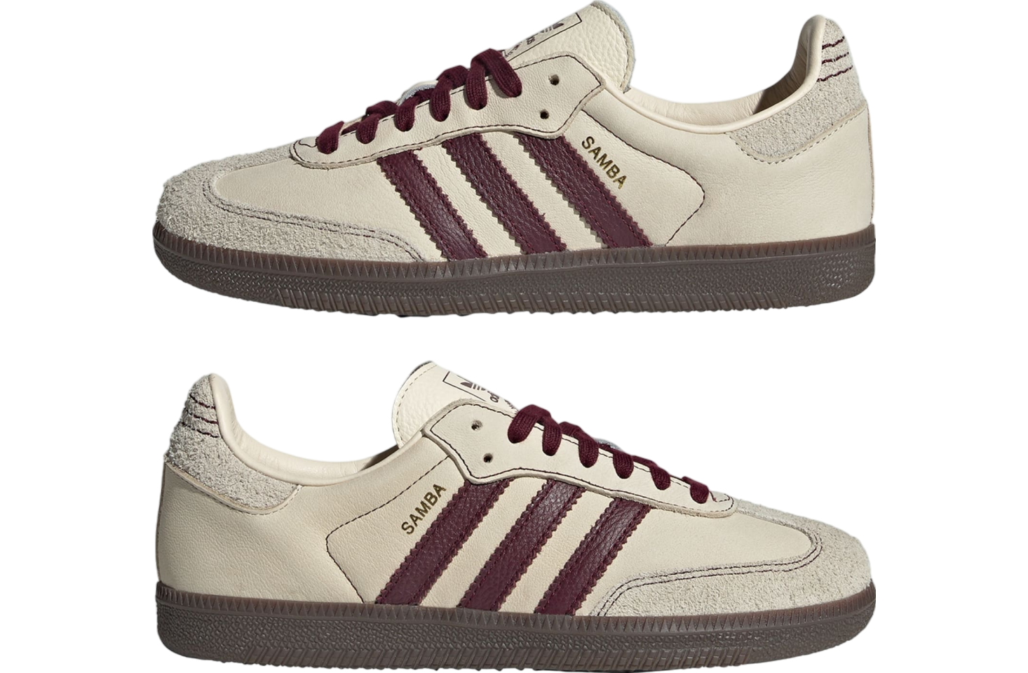 Adidas Samba Og WMNS Wonder White / Maroon