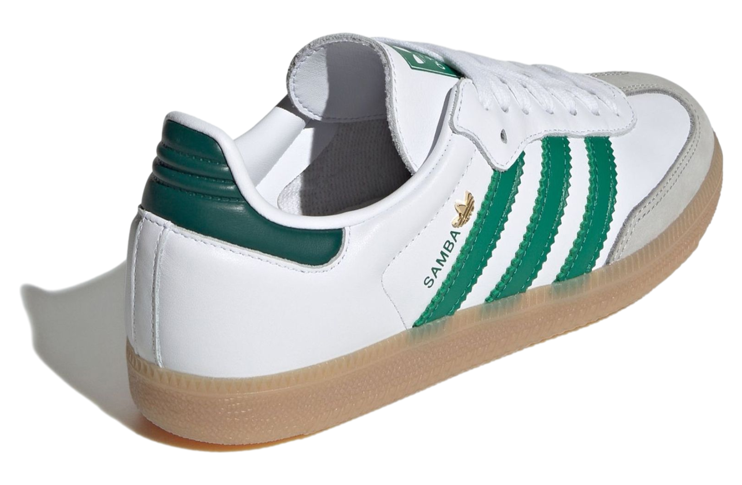 Adidas Samba White / Bright Green