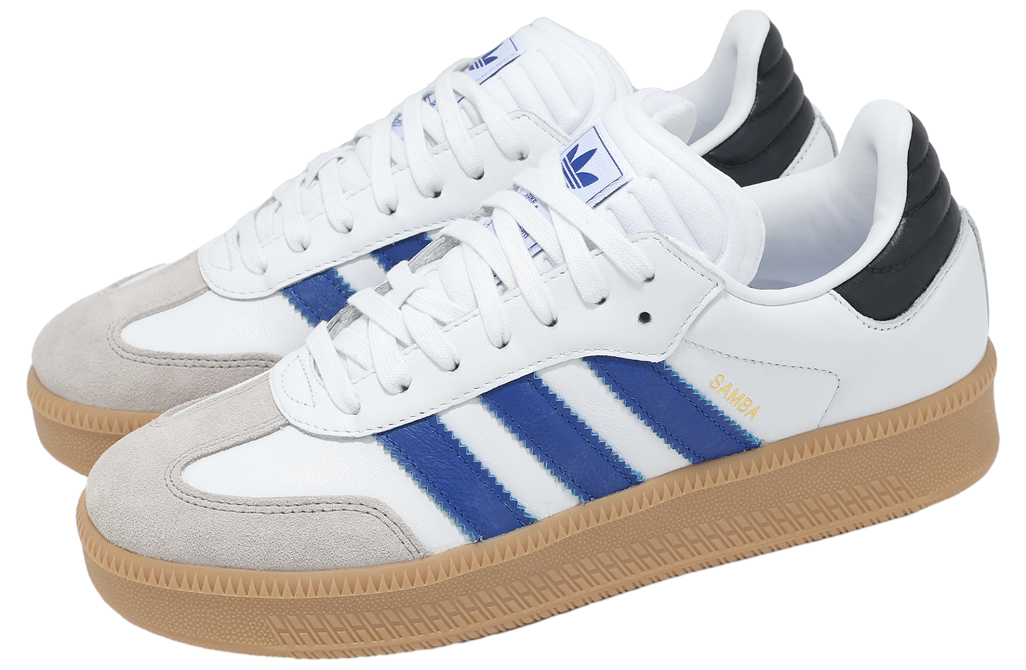 スニーカー adidas Samba XLG White Blue IE9182 Adidas Samba XLG Cloud White / Royal Blue - Oct 2024