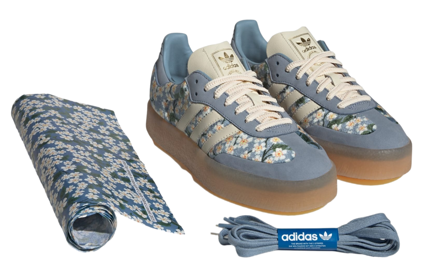 Adidas Sambae X Liberty London WMNS Blue / Cream White