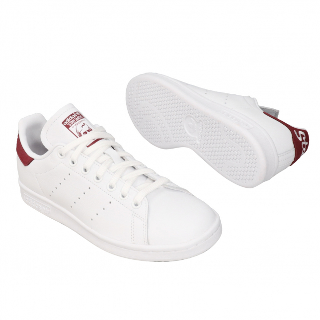 adidas Stan Footwear White Burgundy EE5803 - KicksOnFire.com