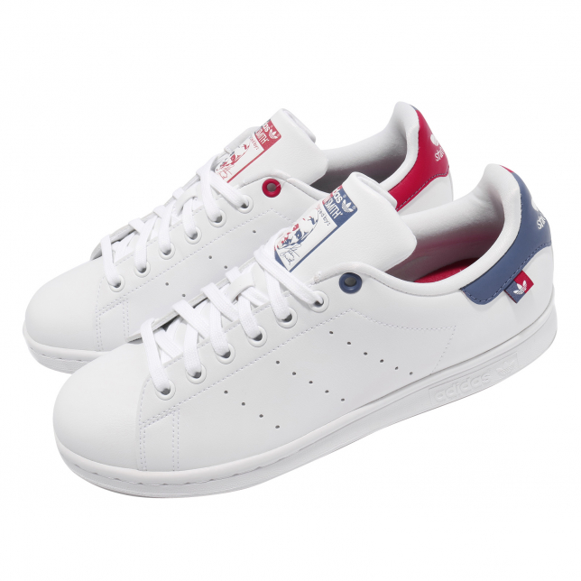 adidas Stan Smith Footwear White Scarlet Crew Blue FX5548