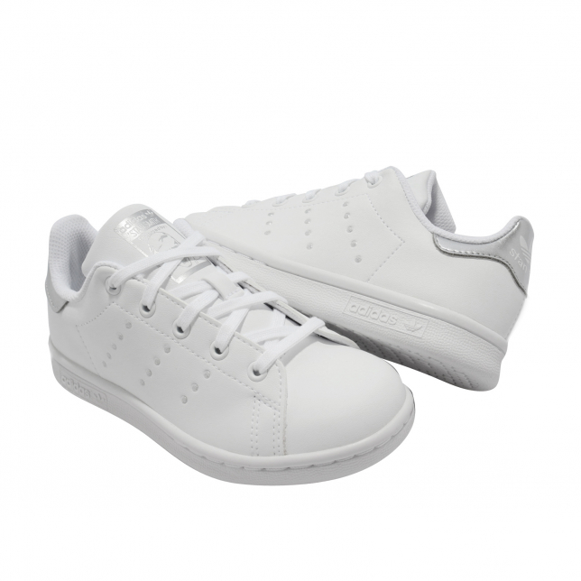 adidas Stan Smith GS Footwear White Silver Metallic - Feb 2022 - FW0743