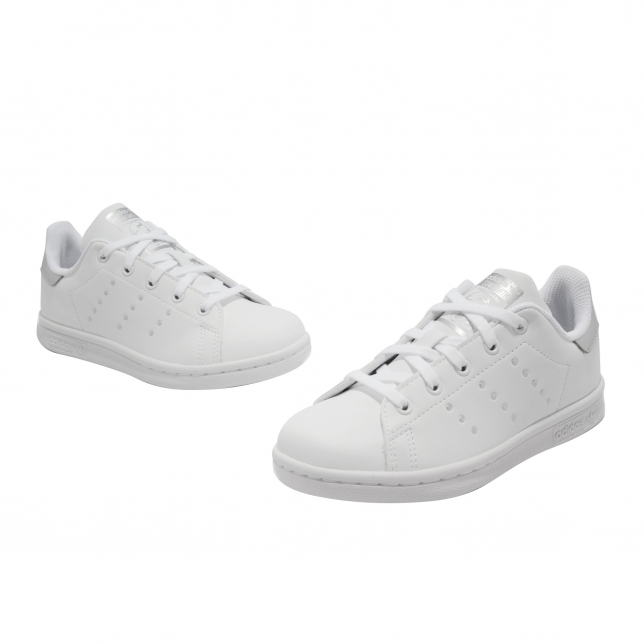 adidas Stan Smith GS Footwear White Silver Metallic - Feb 2022 - FW0743