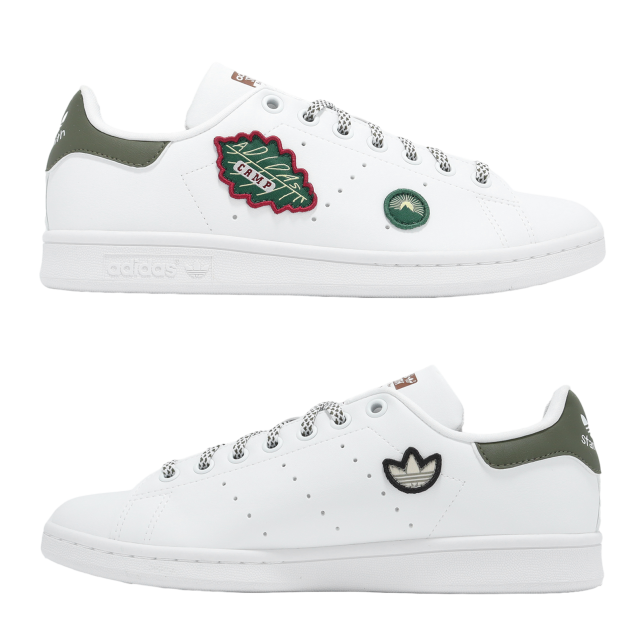 Adidas Stan Smith J White / Olive Strata