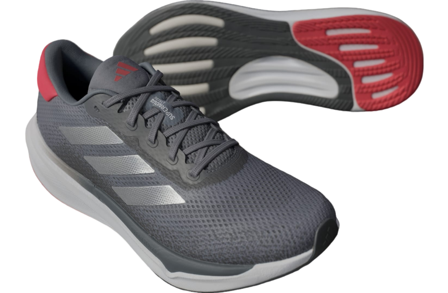 Adidas Supernova Stride Grey Five / Better Scarlet