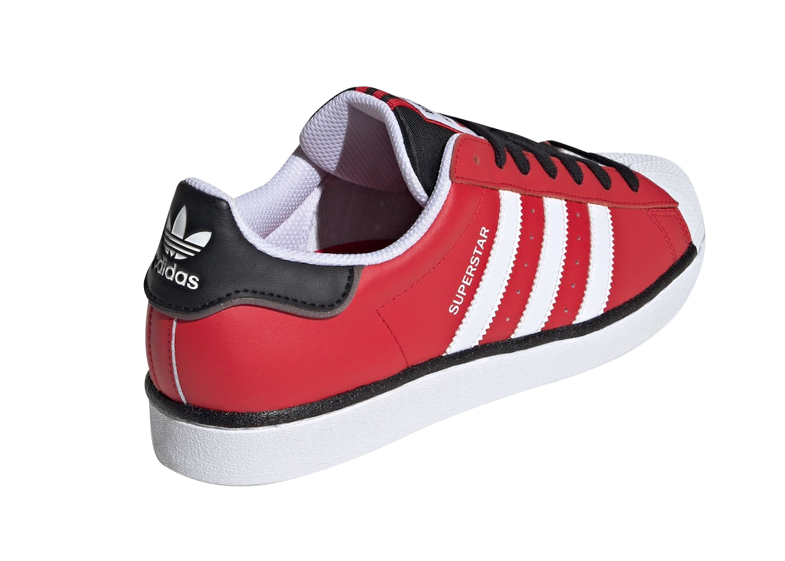 Adidas superstar 1 white scarlet best sale